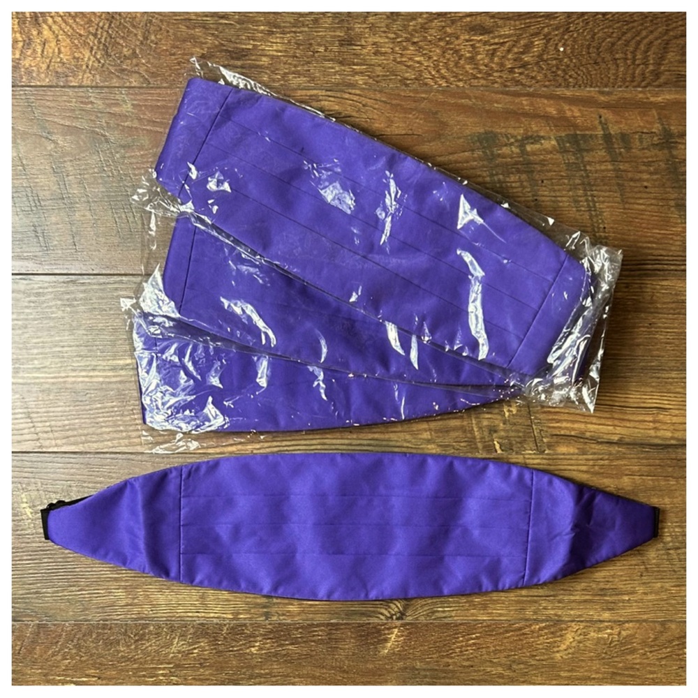 Nwt Set Of 4 Cummerbund Matching Set - image 2